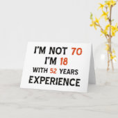 70歳の誕生日デザイン カード (黄色い花)