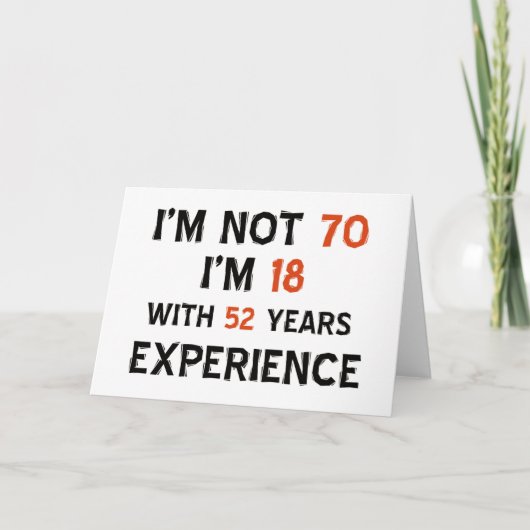 70歳の誕生日デザイン カード (正面)