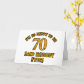 70歳の誕生日デザイン カード (黄色い花)