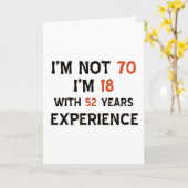 70歳の誕生日デザイン カード (黄色い花)