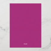 70歳の誕生日ネイビーとピンクの箔押し招待状 箔招待状 (裏面)