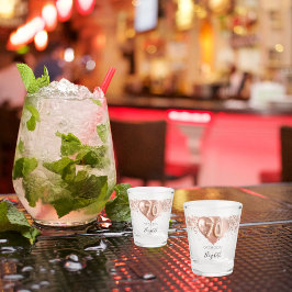 70歳の誕生日バラ金ゴールドバルーン名 ショットグラス