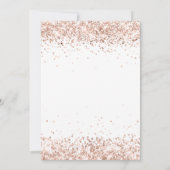 70歳の誕生日バラ金ゴールドバルーン白いキラキラ 招待状 (裏面)