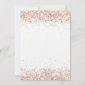 70歳の誕生日バラ金ゴールドバルーン白い贅沢 招待状 (裏面)