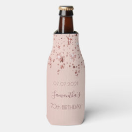 70歳の誕生日バラ金ゴールド星名 ボトルクーラー