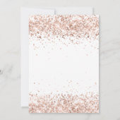 70歳の誕生日バラ金ゴールド白エレガント 招待状 (裏面)