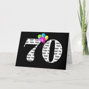 70歳の誕生日バルーンブーケ カード