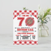 70歳の誕生日バーベキュー招待状 招待状 (スタンド正面)
