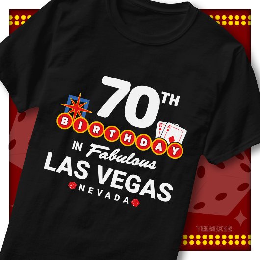 70歳の誕生日パーティクルーザラスベガスウェルカムサイン Tシャツ