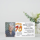 70歳の誕生日パーティフォト招待状 (スタンド正面)