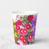 70歳の誕生日パーティフラワーブーケ紙カップ 紙コップ (裏面)