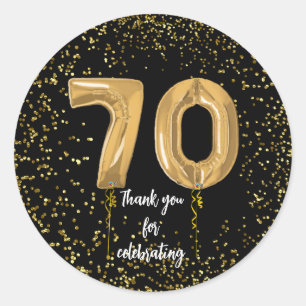 70歳の誕生日パーティーがスティッカーを好む ラウンドシール