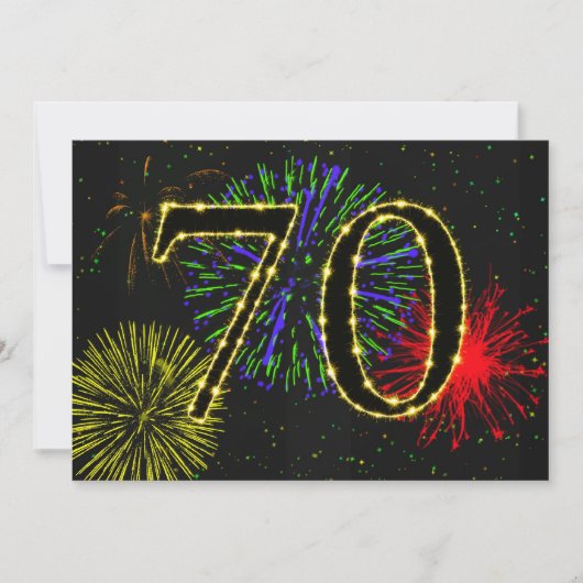 70歳の誕生日パーティーが招待される 招待状 (正面)