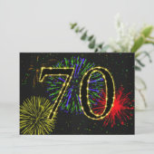 70歳の誕生日パーティーが招待される 招待状 (スタンド正面)