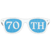 70歳の誕生日パーティーが青クール白に変わる レトロサングラス (正面)