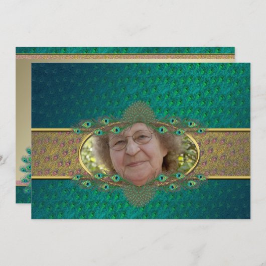 70歳の誕生日パーティーのテンプレート招待状 招待状 (正面/裏面)