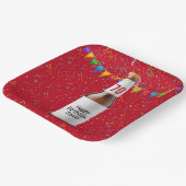 70歳の誕生日パーティーのビールボトル紙皿 ペーパープレート (傾斜あり)