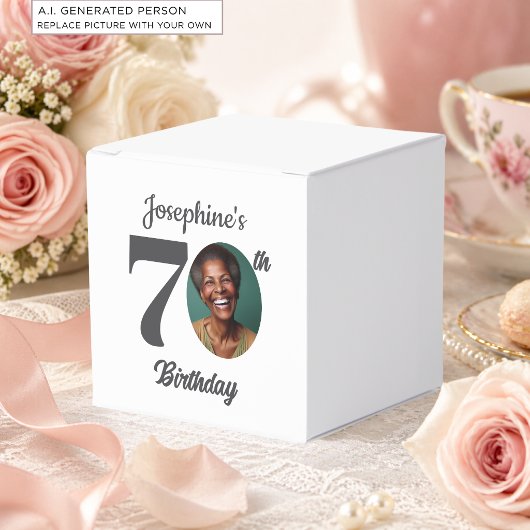70歳の誕生日パーティーの写真ギフト フェイバーボックス