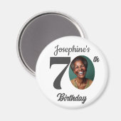 70歳の誕生日パーティーの写真ギフト マグネット (正面/裏面)