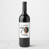 70歳の誕生日パーティーの写真 ワインラベル (正面)
