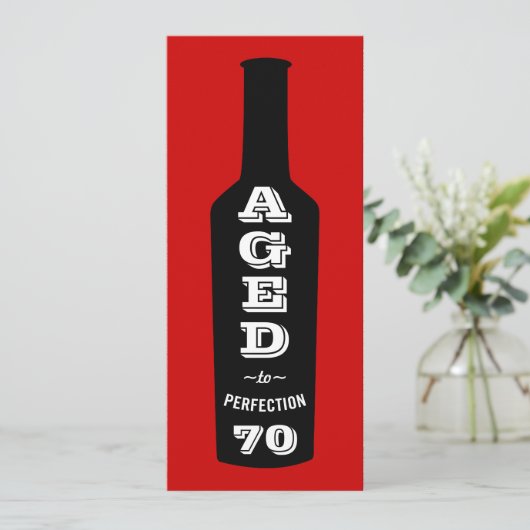 70歳の誕生日パーティーの招待が完成までに 招待状 (スタンド正面)