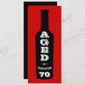 70歳の誕生日パーティーの招待が完成までに 招待状 (正面/裏面)