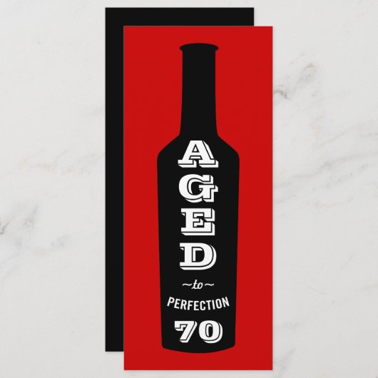 70歳の誕生日パーティーの招待が完成までに 招待状 (正面/裏面)