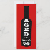 70歳の誕生日パーティーの招待が完成までに 招待状 (正面)