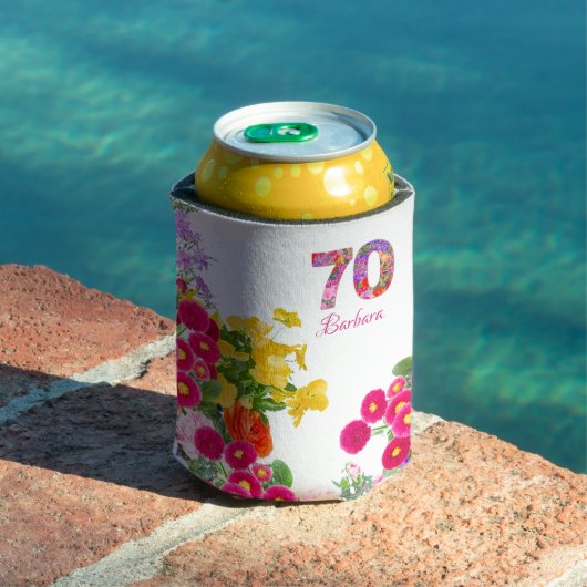 70歳の誕生日パーティーの花の花束冷却器 缶クーラー (インサイチュ プール)