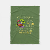 70歳の誕生日パーティーの贈り物。70日に何が起こるか フリースブランケット (正面)