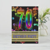 70歳の誕生日パーティーへの招待 招待状 (スタンド正面)