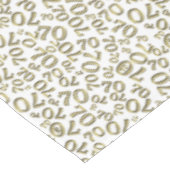 70歳の誕生日パーティーテーマ白人金ゴールド テーブルクロス (アングル)