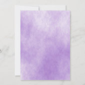 70歳の誕生日パーティーバイオレットパンジー花金ゴールド 招待状 (裏面)