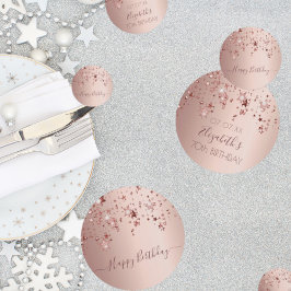 70歳の誕生日パーティーバラ金ゴールドピンクの星のグラム コンフェッティ