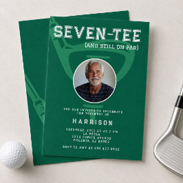 70歳の誕生日パーティーフォトモダンゴルフグリーン 招待状