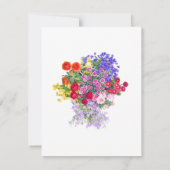 70歳の誕生日パーティーフローラフラットサンキューカード サンキューカード (裏面)