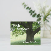 70歳の誕生日パーティーリラックス/引用文 招待状 (スタンド正面)