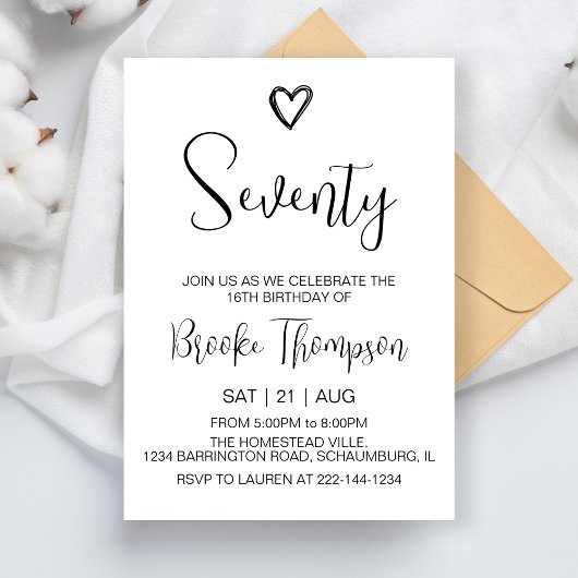 70歳の誕生日パーティー写真70歳 招待状