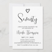 70歳の誕生日パーティー写真70歳 招待状 (正面)