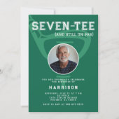 70歳の誕生日パーティー写真 現代のゴルフグリーン 招待状 (正面)