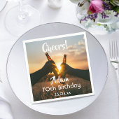 70歳の誕生日パーティー応援ビアメンズ男 スタンダードカクテルナプキン