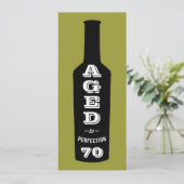 70歳の誕生日パーティー招待状 完璧な熟成 招待状 (スタンド正面)
