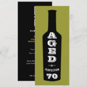 70歳の誕生日パーティー招待状 完璧な熟成 招待状 (正面/裏面)