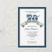 70歳の誕生日パーティー招待状 招待状 (正面/裏面)