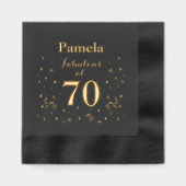 70歳の誕生日パーティー70歳で素敵 箔ナプキン (正面)