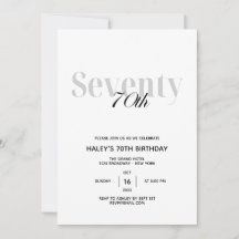 70歳の誕生日パーティー エレガント シック ブラック＆ホワイト