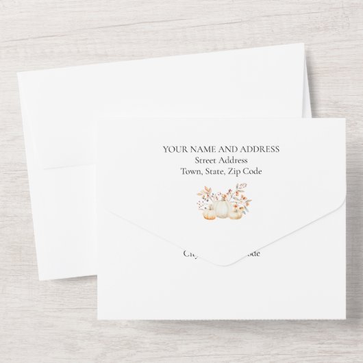 70歳の誕生日パーティー　オータムリーフ オールインワン招待状 (裏面)