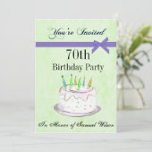 70歳の誕生日パーティー オーダーメイド招待状 招待状 (スタンド正面)