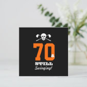 70歳の誕生日パーティー·ゴルフ、まだスイング！ 招待状 (スタンド正面)