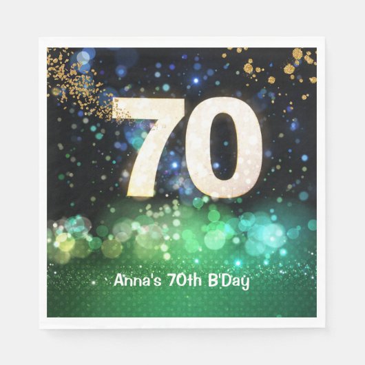 70歳の誕生日パーティー スタンダードランチョンナプキン (正面)